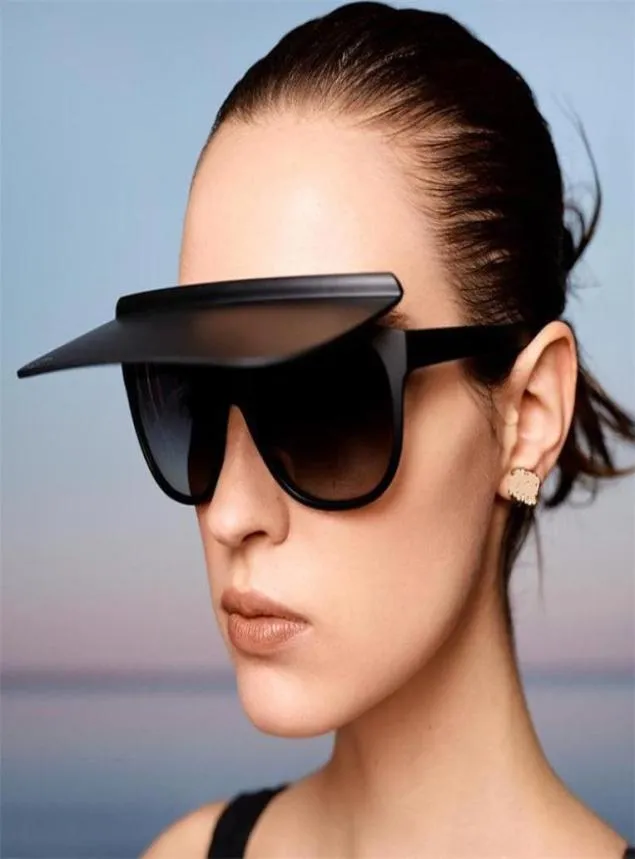 特大のフリップアップスクエアサングラス女性パーソナリティグラジエントグレーメンダブルユニセックスゴーグル眼鏡UV4007496666