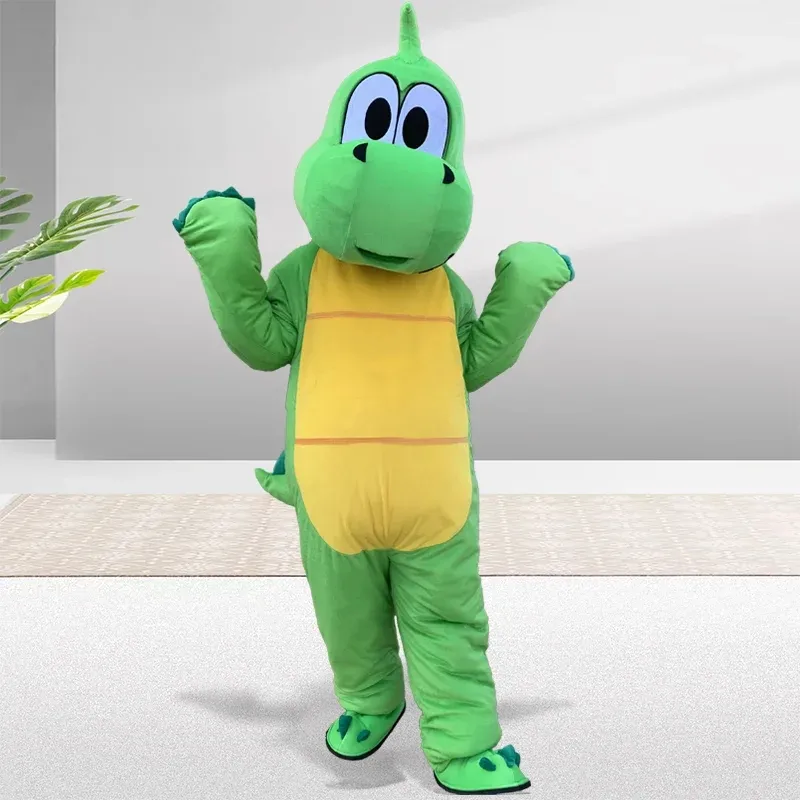 2024 Karakter Green Dragon Mascot Costuums Hallowen Stage Performance Activity Sales Promotie Kerstjurk Kostuums