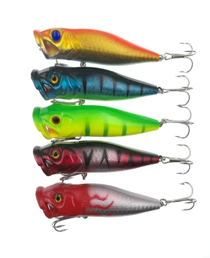 50pcs Topwater Popper 9cm 12g Surfating Surfating Lures Kit