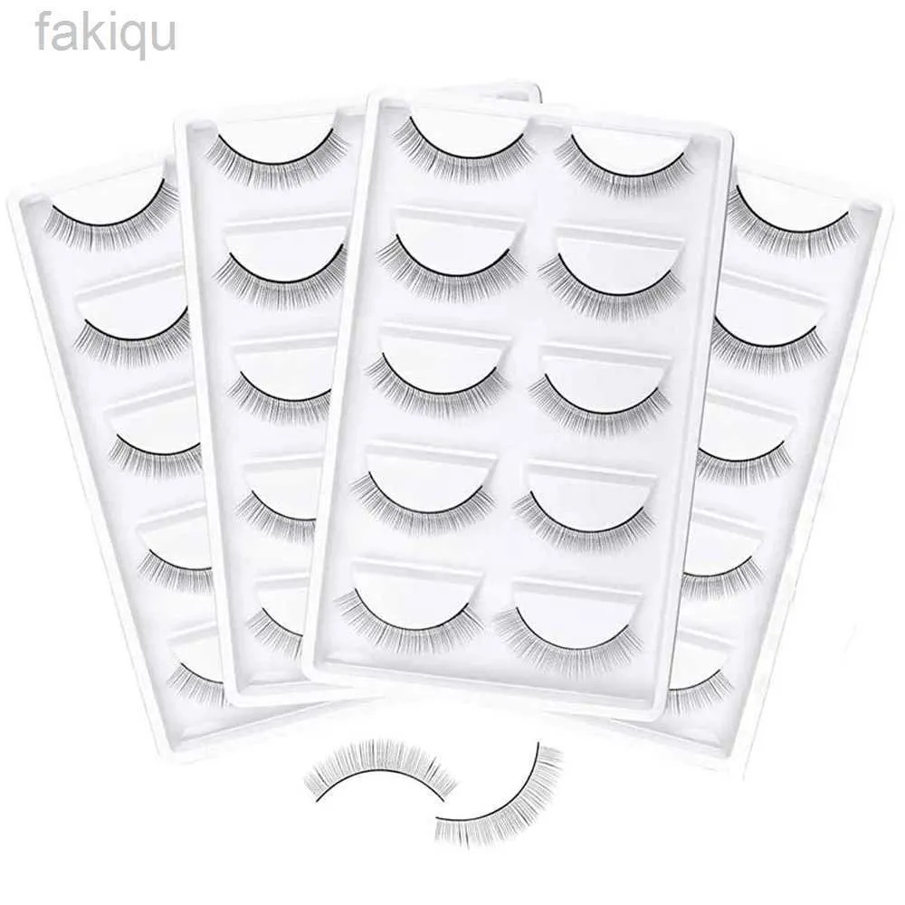 Faux cils 5/15 Paires de formation Faux cils Faux Extension de cils Pratique des cils pour débutants Ad-Adhesive Stripts de maquillage pour les yeux D240508