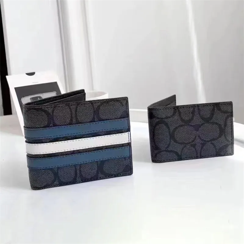 Hoogwaardige Designer Luxe Key Pouch Wallets Damesheren Kaarten Houders Sacoche Wallet Purse Purse Soepel Lederen kaarthouder Fashion Blue Passport Card Wallet