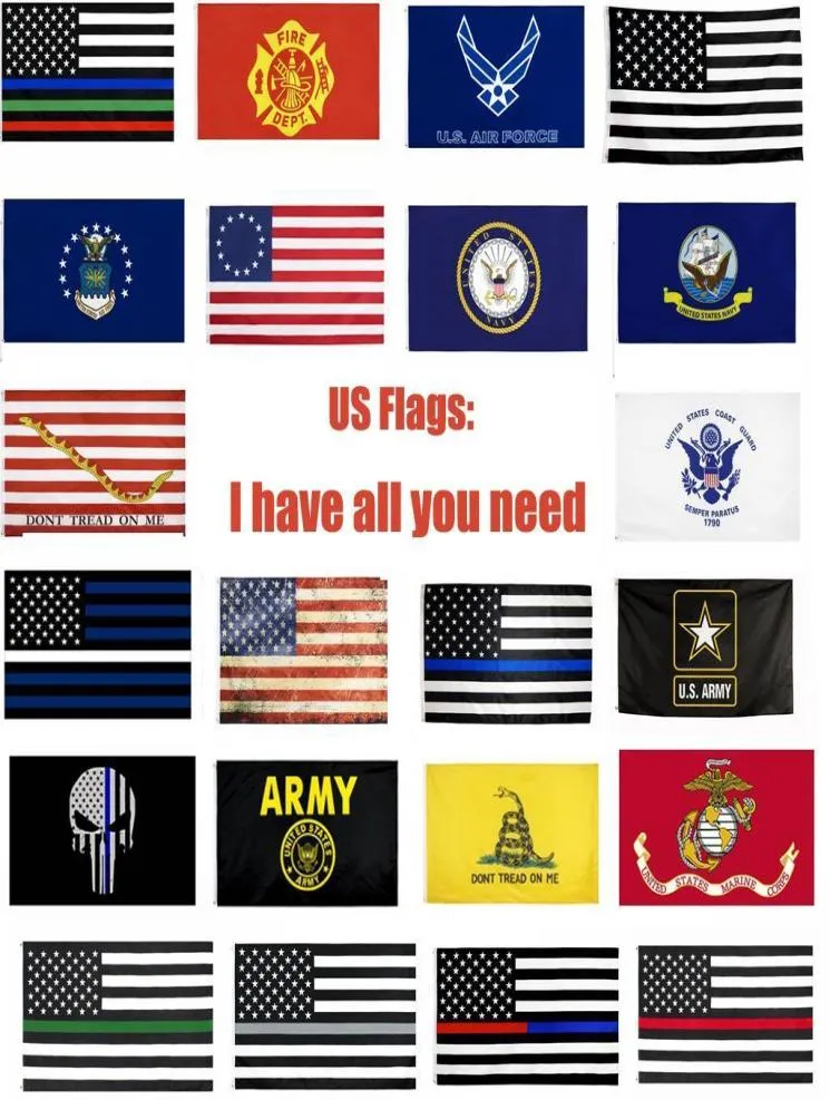 Bandeira dos EUA Banner dos EUA Banner Marine Corp Besty Ross Bandy Não pise em mim bandeiras finas xxx sinalizador de linha EEB58222141963