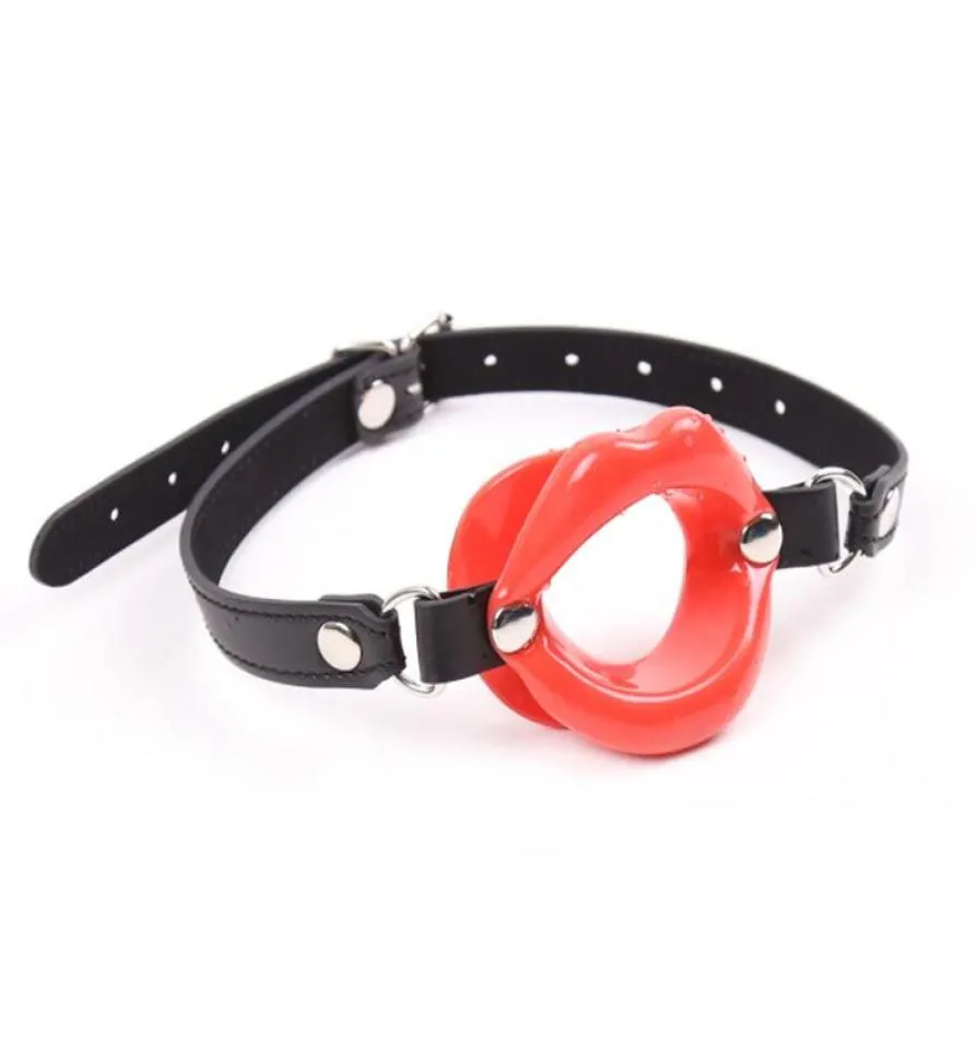 Weiches Silikon Oral Fetisch offener Mund Ring Gag Ball Bondage Beschränkungen Sexspielzeug für Frauen Sklavenknebel mit offenen Löchern für Paare2379753