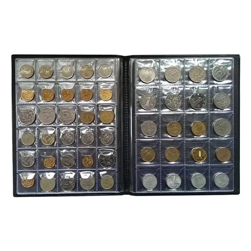 Novos álbuns de coleta de dinheiro 250 bolsos de 10 páginas Coleção de moedas Colete