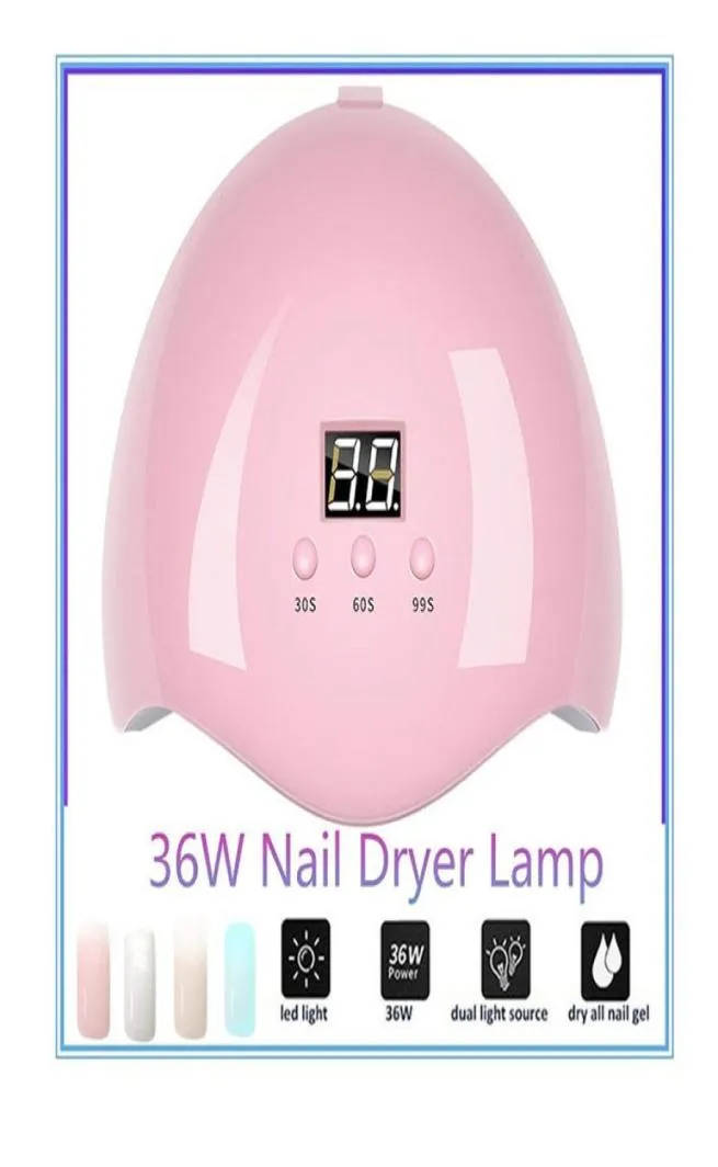 36W USB LED UV Nail Gel Curing Lamp Light Manicure Polish Dryer Nail Poterapy Machine Pink Art Tool5403062