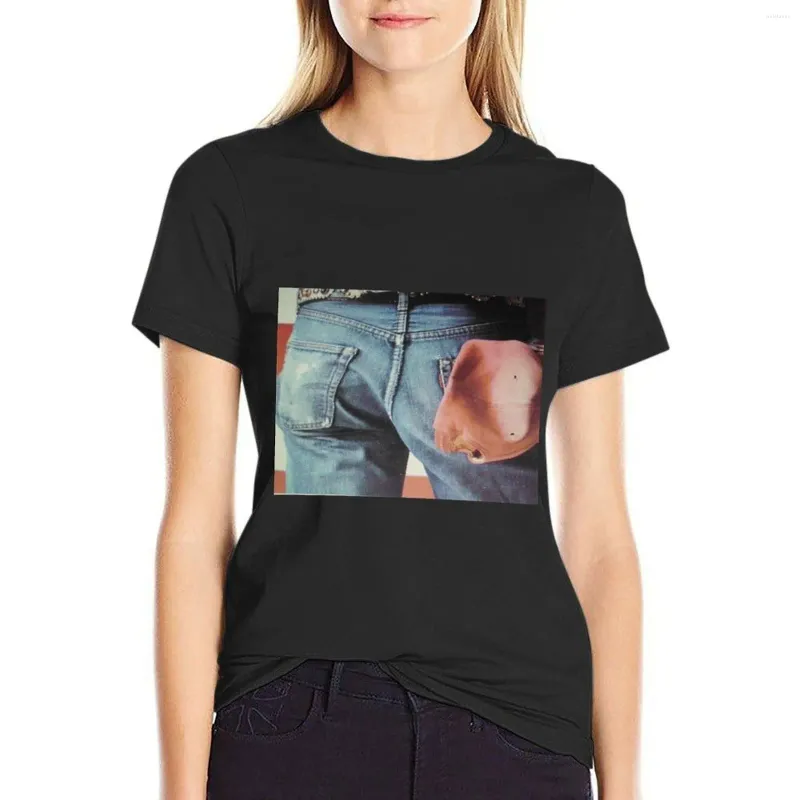 T-shirt vintage de jeans de polos pour femmes
