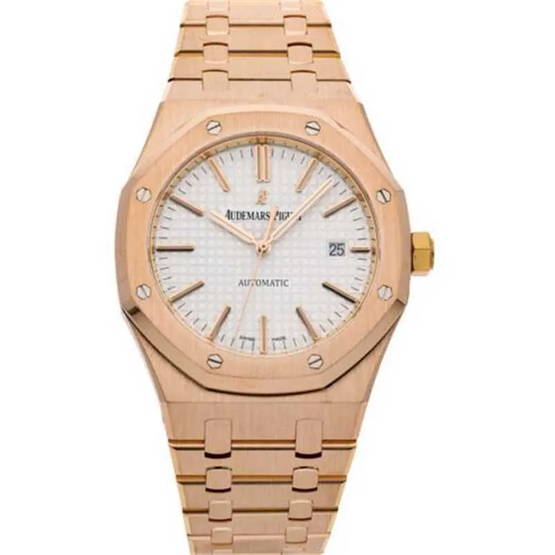 Projektant Audemar Pigue Watch Royal Oak APS Factory Auto Rose Gold Herren Armbanduhr 15400or.oo.1220or.02