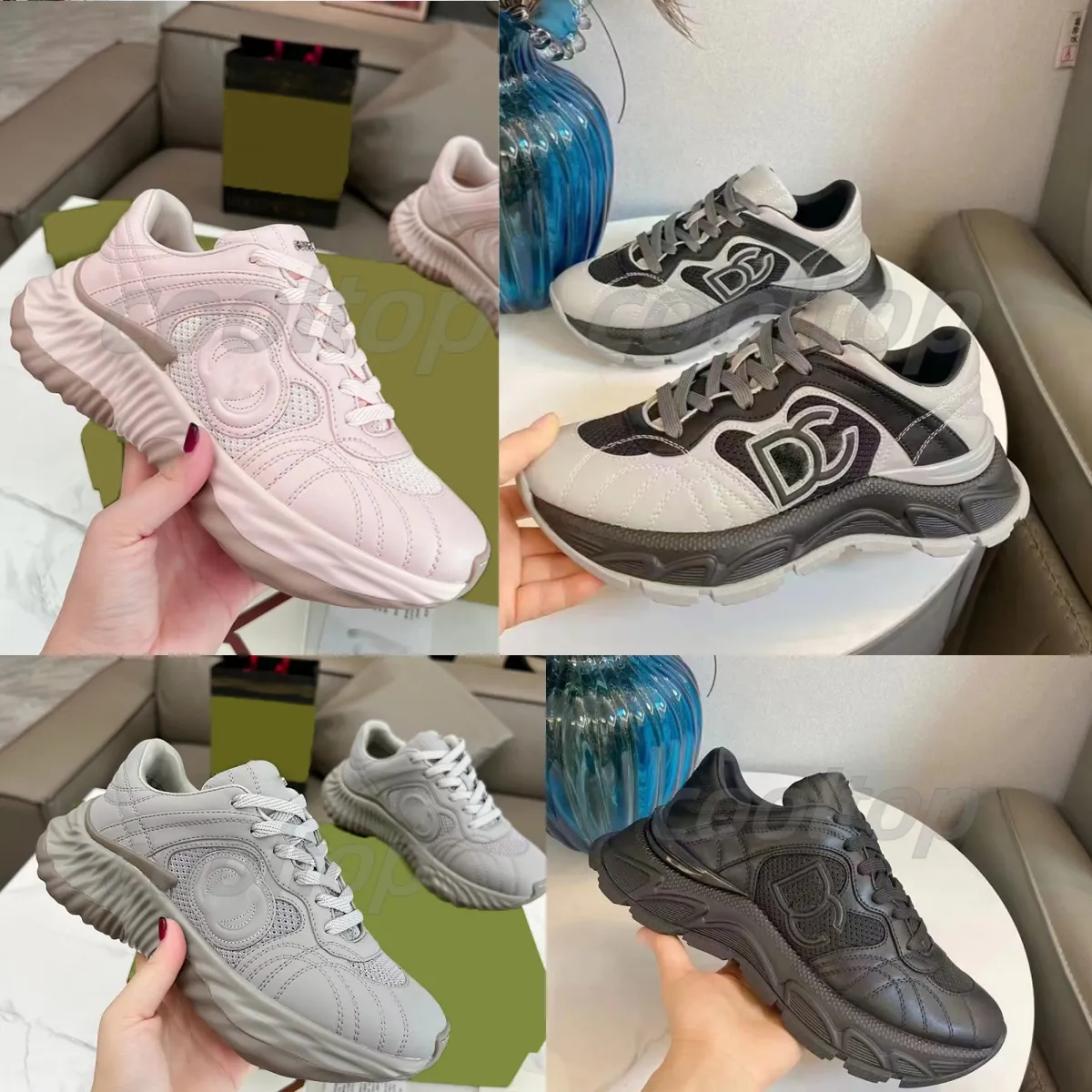 Designer Reflective Breathable Platform Running Shoes