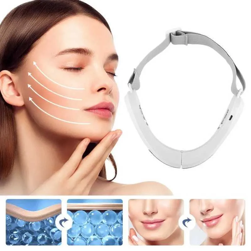 Instrumento de beleza em casa Intelligent EMS Micro Corrente O dispositivo de emagrecimento melhora e aperta a máscara facial de massager em forma de V Instrumento de beleza Q240507