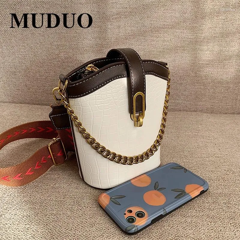 Sac Muduo Sacs pour femmes vintage larges d'épaule pour femmes 2024 PU en cuir crossbody bucket femelle sac à main