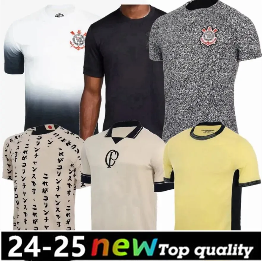 2024 2025 Corinthian 축구 유니폼 홈 어웨이 Yuri Alberto Paulinho 20 21 22 23 Camisetas de Footb Manto Do Special Guedes Club Football Shirt