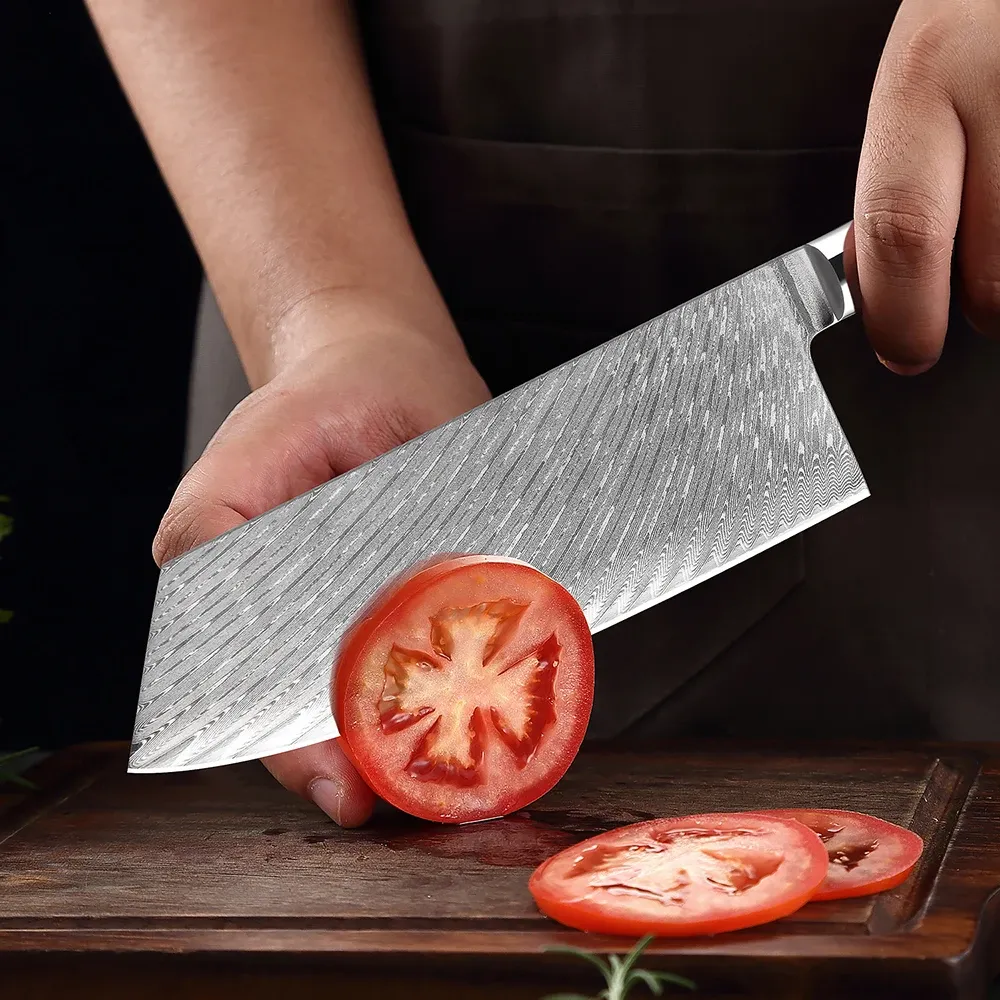 Damascus Cleaver -mes, vleeshaak, slagersmes voor vlees snijden 7 