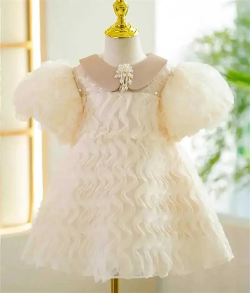 Крещенные платья маленькая принцесса цветочная девочка свадебное платье детское.