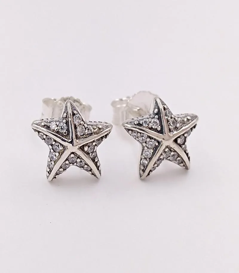 Studri Orecchini a stellone tropicali starfish Autentico 925 Sterling Silver Fits Style European in stile Gioielli Andy Jewel 290748Cz8416034