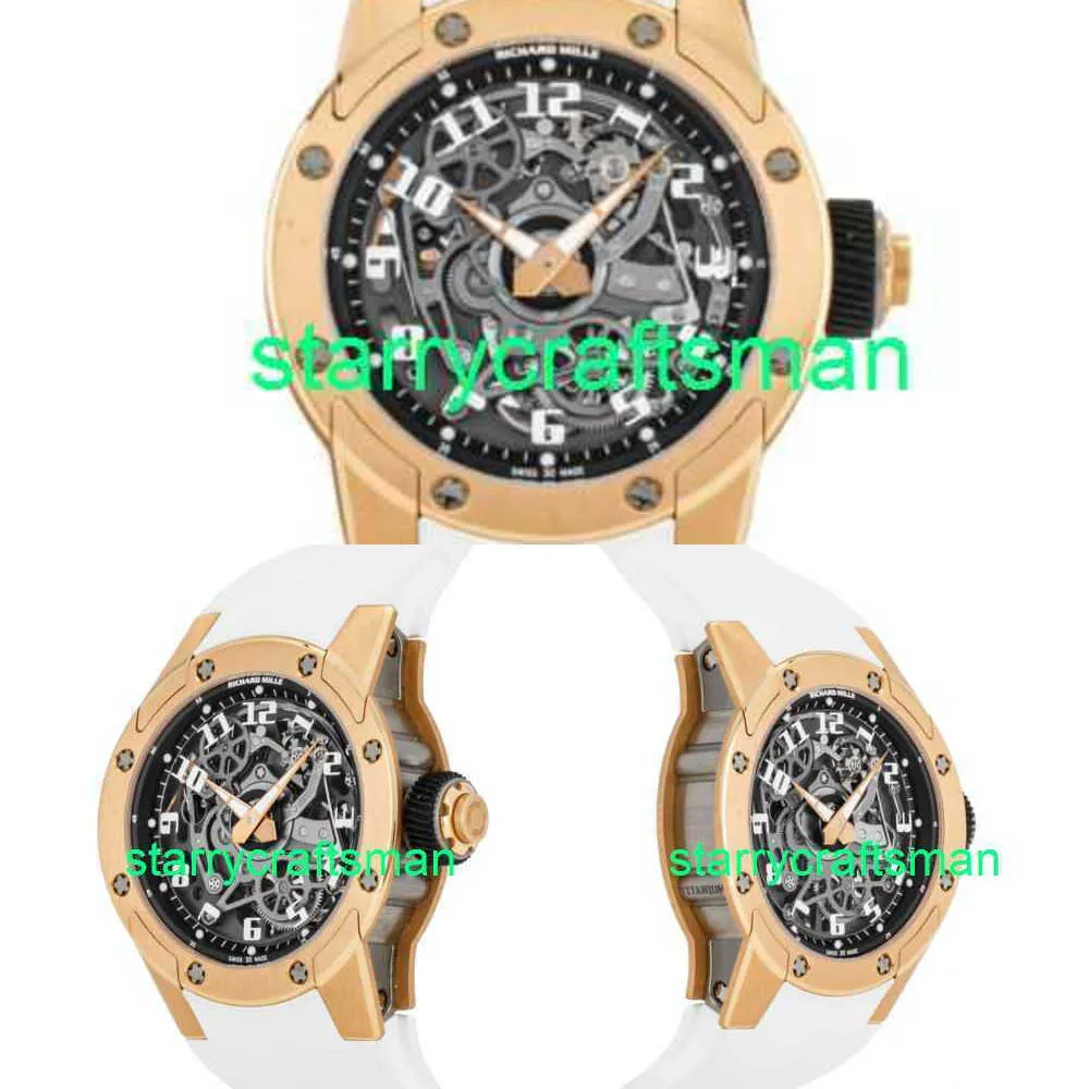 RM Relógios de luxo Mills Mills RM63-01 Dizzy Hands Auto Rose Gold Men 42mm Risk RM63-01 AO RG ST8C
