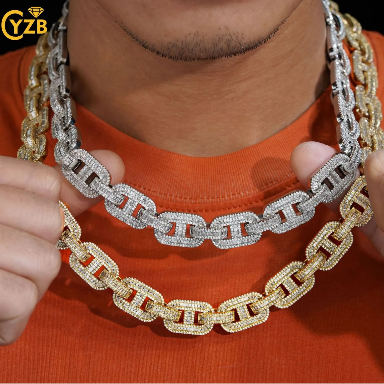 2024 BEST SPRZĘTA biżuterii Foxi Hip Hop Miami Cuban Link Chain Mens 14K Gold