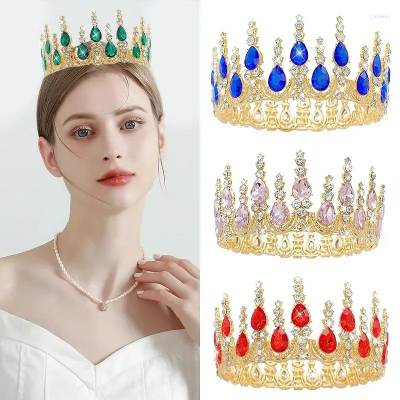 Haarklammern yy runde Braut Tiara Crown Crystal Hochzeit Stirnbänder Frauen Mädchen Kopfbedeckung Abschlusshändler Kopfschmuck Accessoires