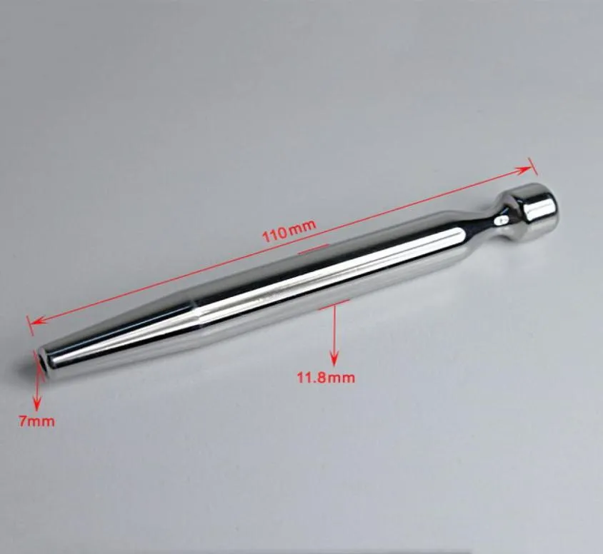 110mmの雄の尿道拡張器サウンドペニス刺激装置インサートプラグサウンディングロッドコックプラグステンレス鋼の杖のセックスおもちゃ2108206872380