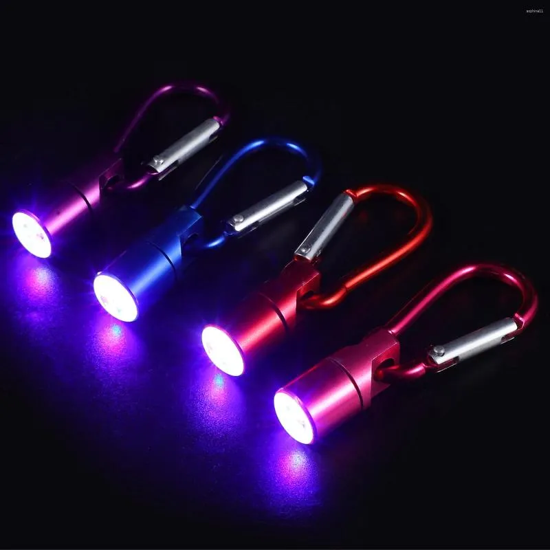 Collari per cani 4 pc in alluminio portatile cucciolo gatto a led lampeggiante flashing lampada e tag collare di sicurezza (rosa viola blu rosso)