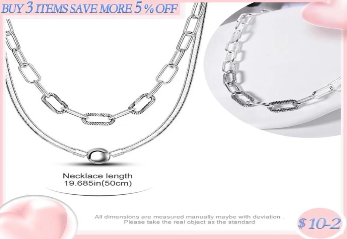 Kedjor Original 925 Sterling Silver O Chain Necklace Fit Me Charm Bead Series Robust For Women High Quality SMEEXKE GENTCHAINS CH9842211