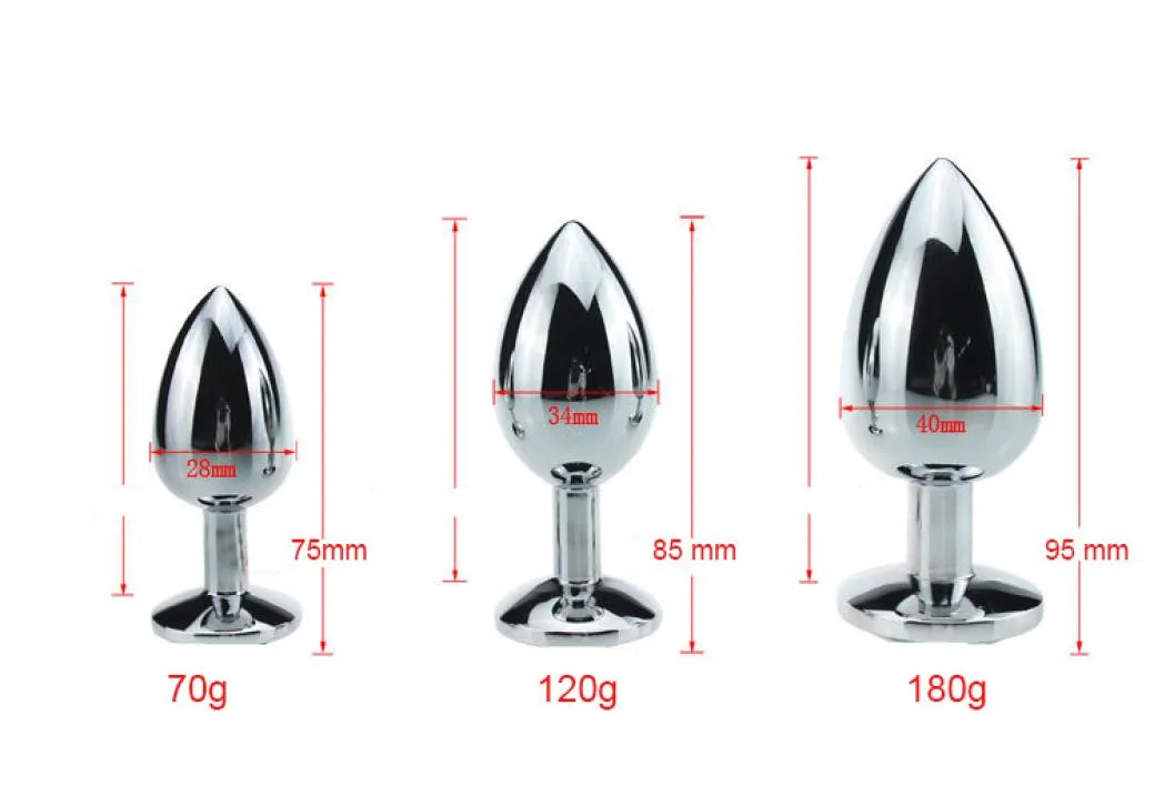 en acier inoxydable Fox Tail Fox anal Plug Tail à trois tailles Silver Color Butt Plug Anal Toys Gay Sex Toys for Couples Buttplug Anal T2399019