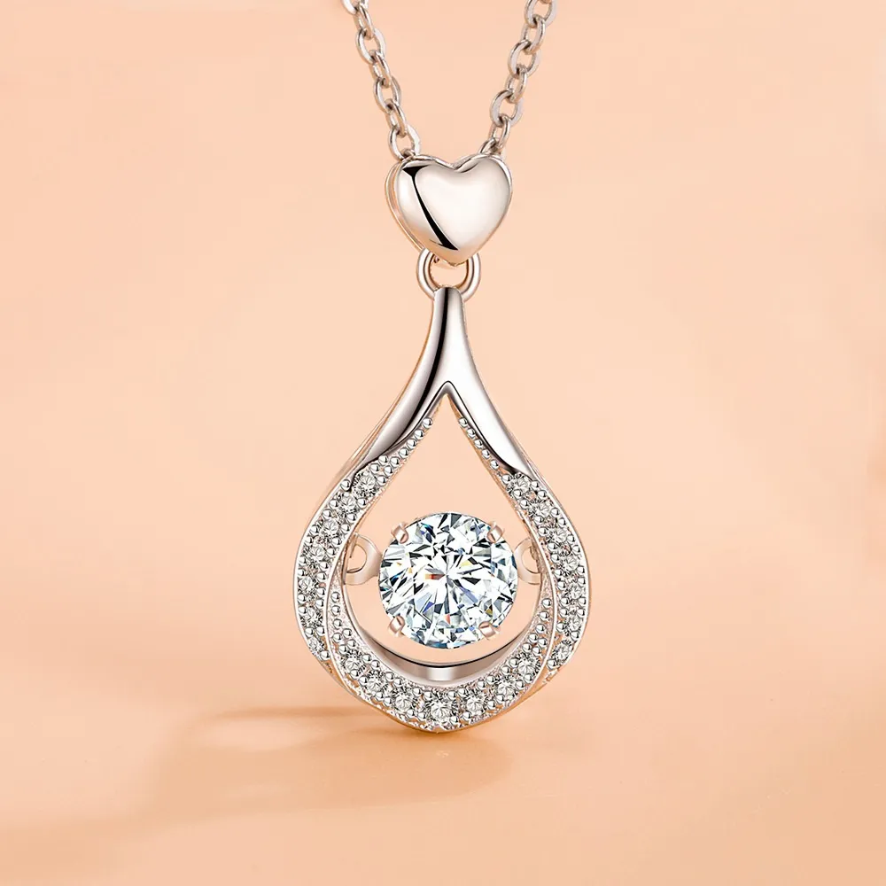 Collier pendentif de créateur de luxe Victoria bijoux luxueux étincelant 925 Sterling Fill Drop Water CZ Diamond Women Pendant Pendants Chain Chain Collier Amourte