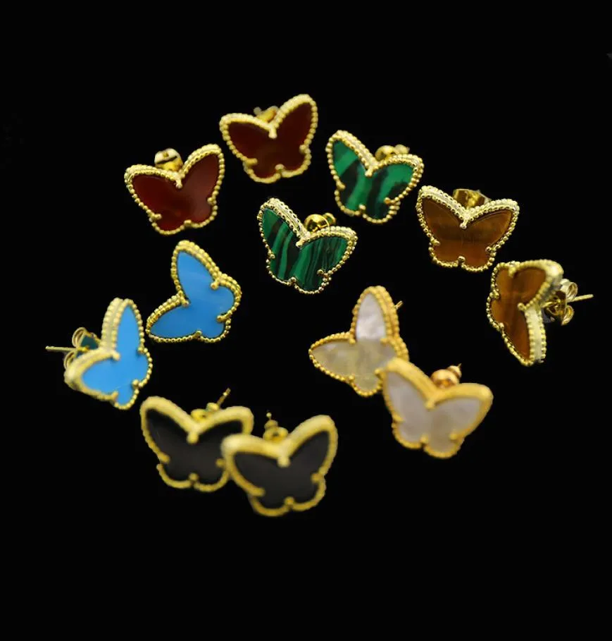 Amarillo 18 kgp Naturaleza plateada Malachitered Gem Charms Butterfly Pendes Joyería para niños Niñas Baby Kids Mujeres Regalos 9708123