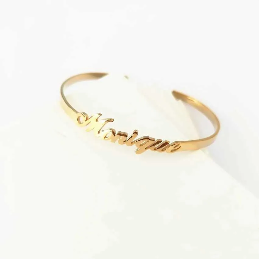 Braccialetti arabi Cus con fascino per donna Braccialetti personalizzati in acciaio inossidabile con nome Braccialetti BFF Gioielli pulsaras mujer moda_voghion.com