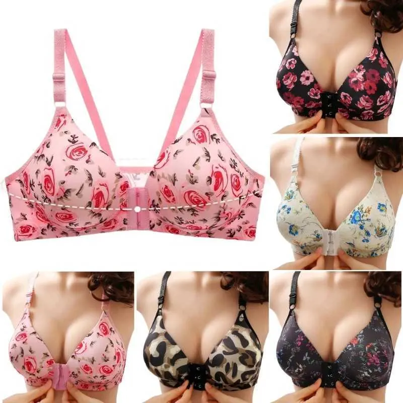 Bras New Sexy Push Up Bra Front Fermed Rose Bra Bra Wireless Bra Bra Bra Souillage transparent adapté aux femmes sous-vêtements2405