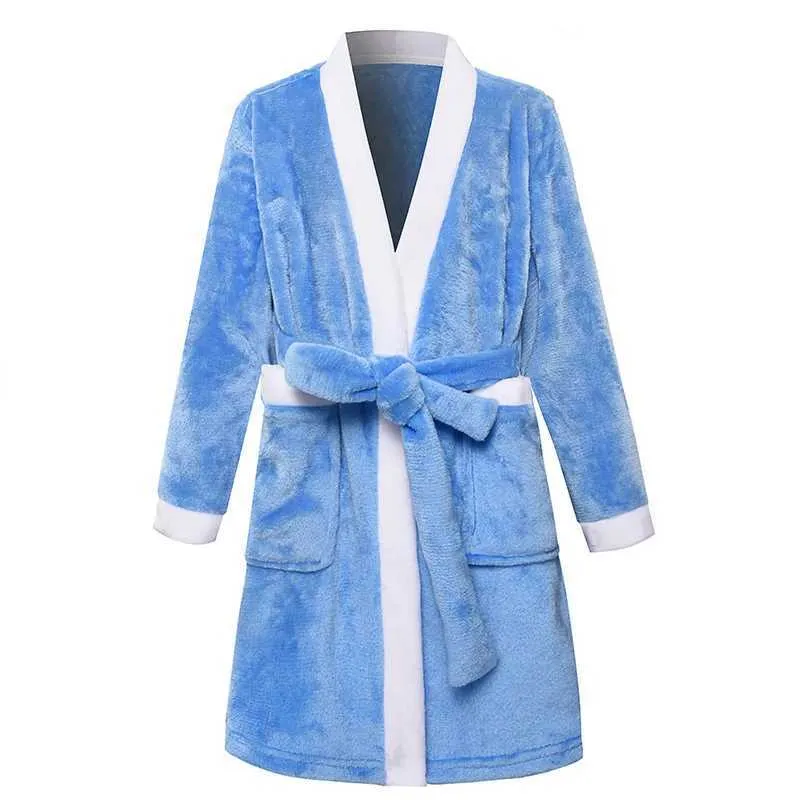 Pyjamas pojkar och flickor badrock barns huva baby Terry Winter Wool Bathrobe Thandduk Childrens Velvet Sleepwearl2405