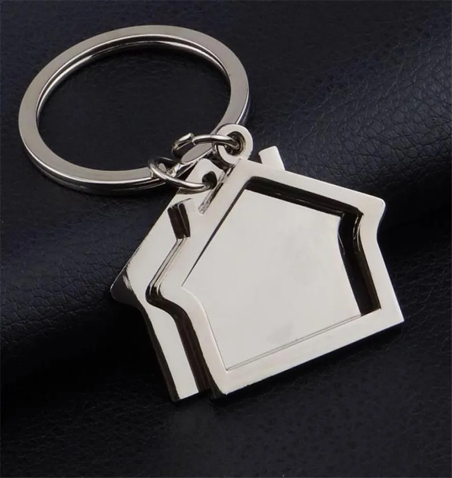 10 emplacements de lotte zinc house en forme de clés de trousses en forme de clés de nouveauté cadeaux pour la maison de promotion clé Ring4339065