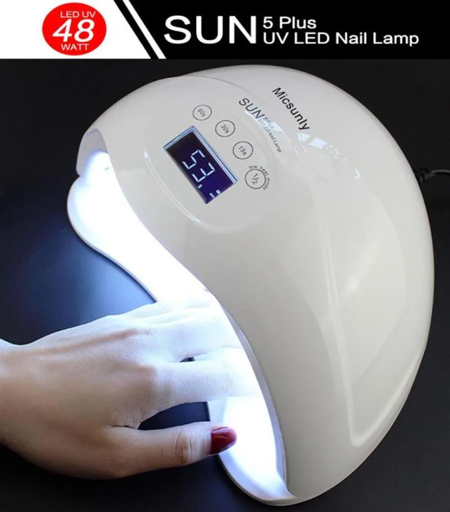 Fashion Sun5Plus LED LED LED UV ALTA QUALITÀ Essicchi di unghie a induzione intelligenti 48 W 24 W Lampada asciugatrice a LED a LED a doppia luce 222824614