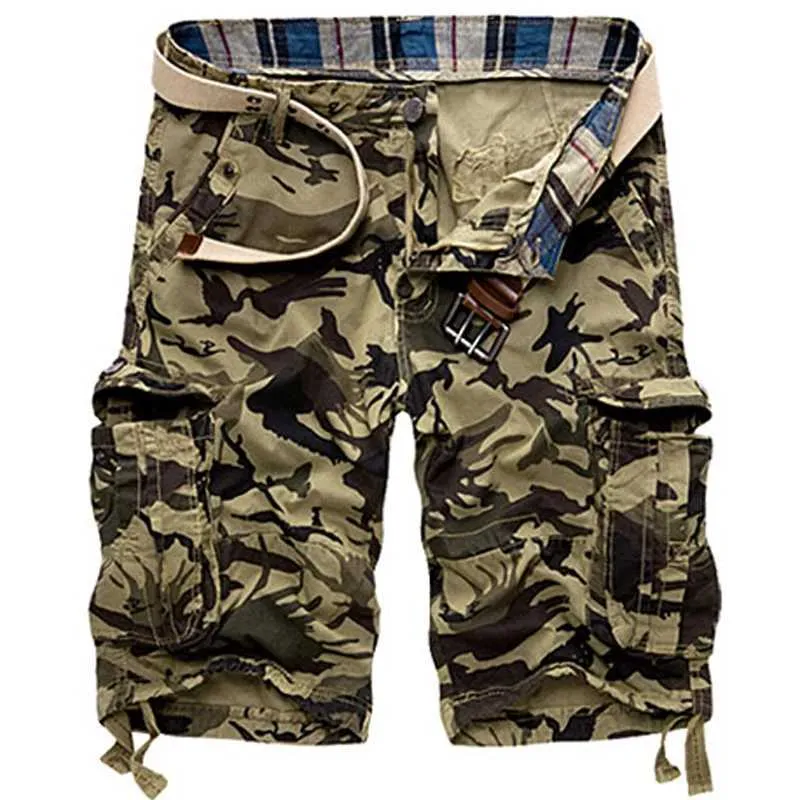 2016 Hot Sale Mens Military Cargo Shorts Brand New Army Camouflage Shorts Men Cotton Loose Work Casual Short Pants