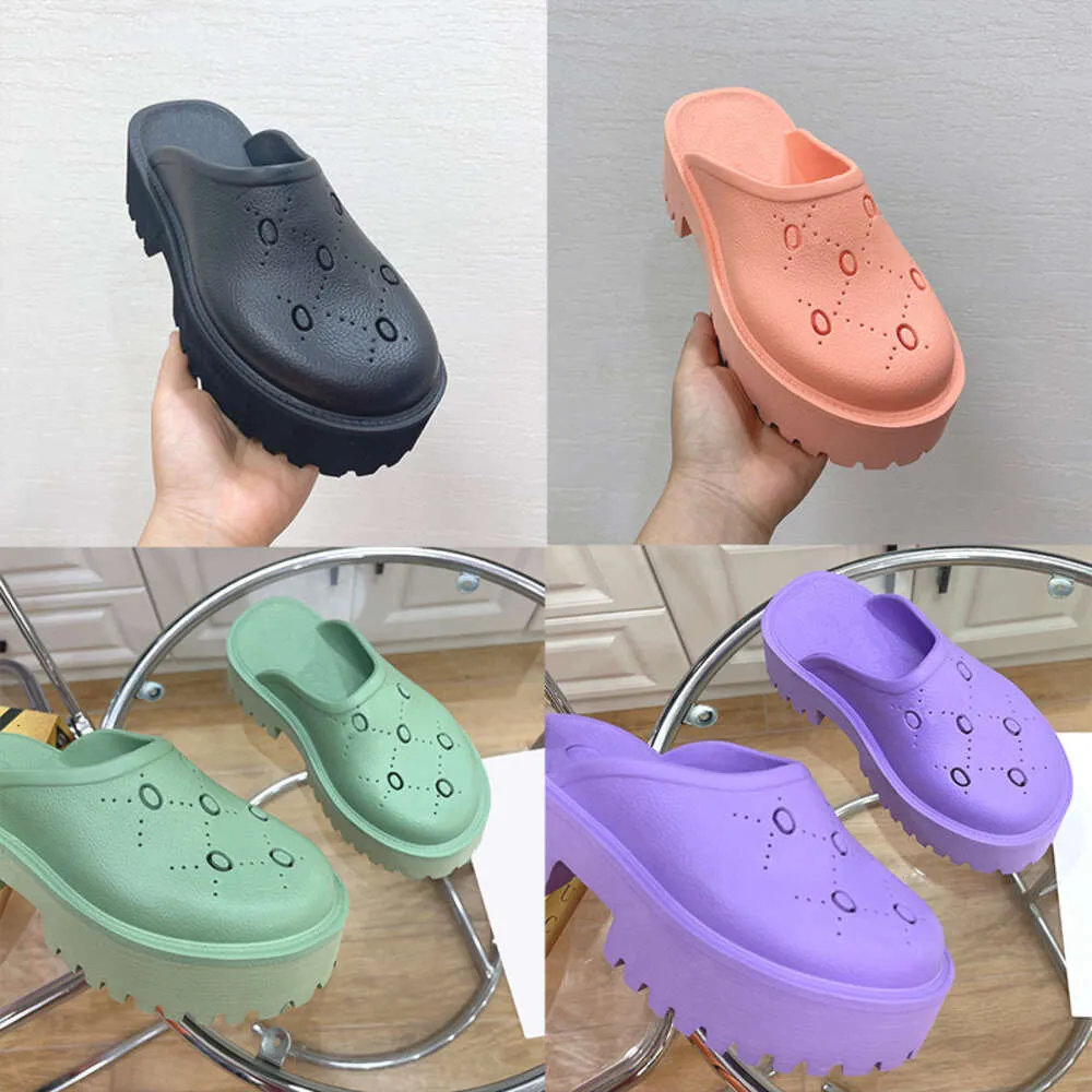 Kutu Erkek Kadın Tasarımcı Sıradan Sandalet Sikeri Perforasyonlu G Sandal Slide Hollow Kauçuk Terlik Siyah Kırmızı Sarı Yaz Plajı Moda Flip Flops EU35-45 331