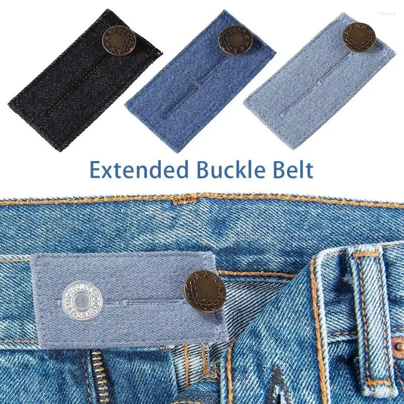 Gürtel Jeans Taillenexpander Button Elastizitätshose Easy Extension Gürtel Extenders Passen einstellbarer Denim P9R4