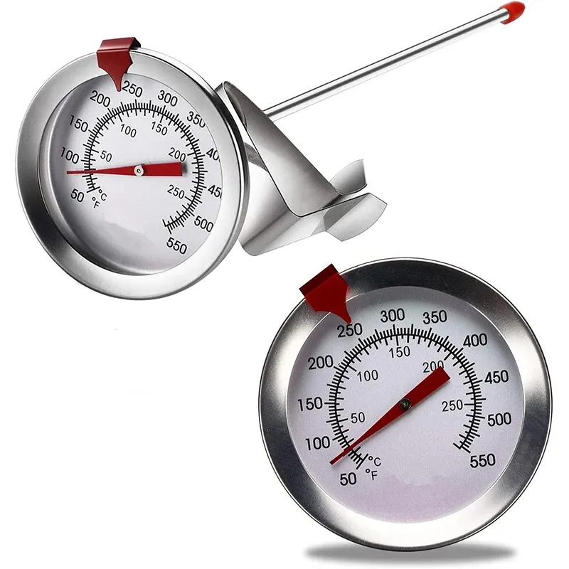 Accessoires LMetjma 20 30 40cm Thermomètre à fryure de profondeur avec thermomètre à lecture instantanée Thermomètre en acier inoxydable Thermomètre de cuisson de viande JT123