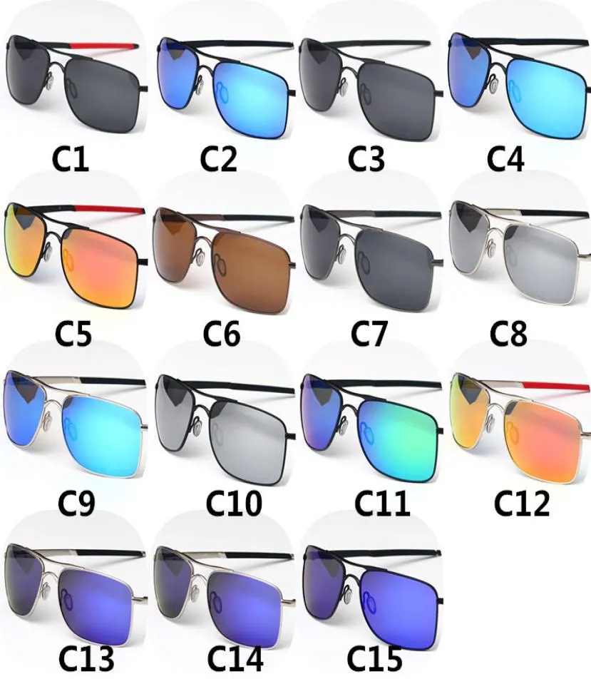 Pilot des lunettes de soleil polarisées pour les lunettes de cadre en métal extérieure pour conduite rétro carrée de soleil masculin enduit polarisation len 15 color4238487