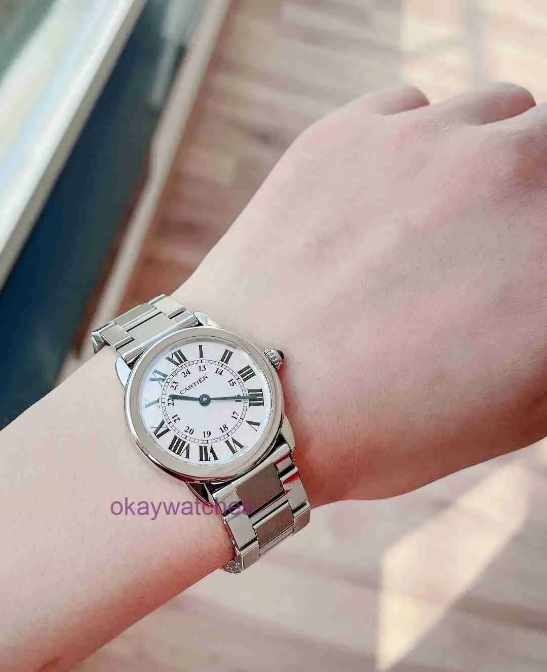 Cartre Luxury Top Designer Automatic Watchs WEMPS Watch Solo Series W6701004 Quartz en acier de précision avec boîte d'origine