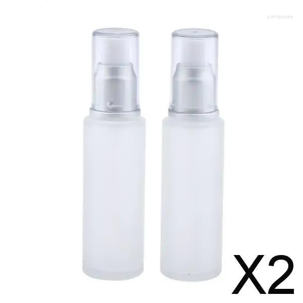 Makeupborstar 2x2 st tomma glasflaskor kosmetiska reselotion containrar 50 ml spray