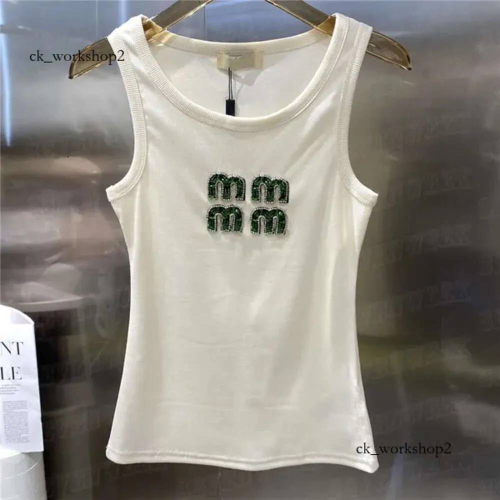 MIV MIV рубашка Mui Mui Tank Top Top Top Tops Tops Tops Topped Жилеты Женщины T РУБКА