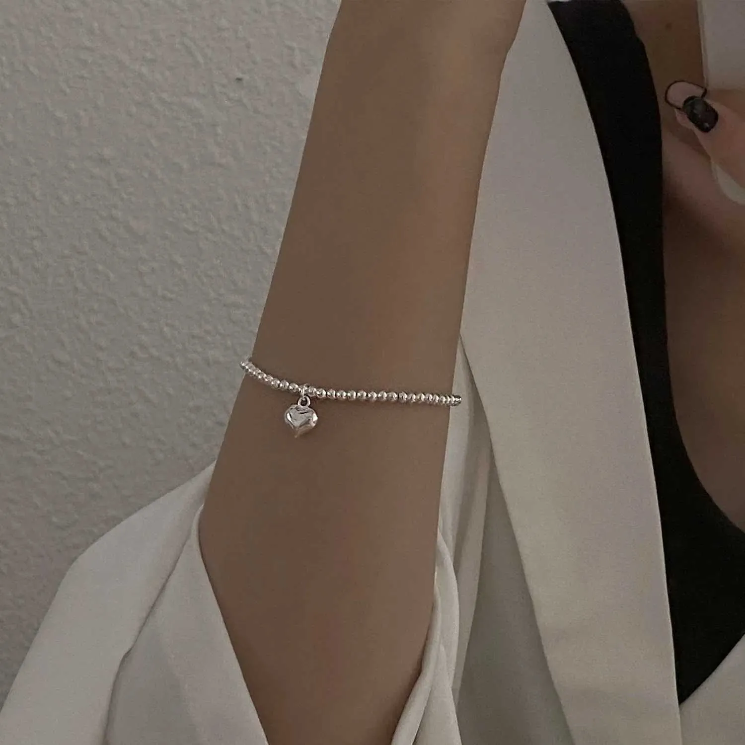 Bangle S Sterling Sier Star Love Häerz Anhänger Ronn Perl Perl Bracelet Meedercher Séiss Romantesch Stil Kaddoe fir Léifsten_voghion.com