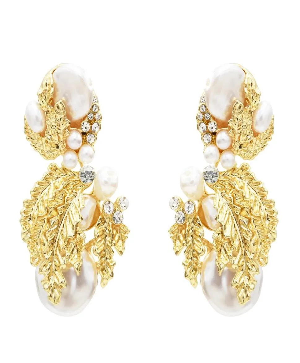 Boucles d'oreilles en feuilles de feuilles pour femmes Bridal Déchirure des boucles d'oreilles suspendues Perles Jijouaux Accessoires1755990