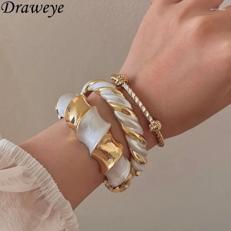 Bangle Drakeye Öl-Drip-Glasur-Armband für Frauen mittelalterlicher Stil Vintage geometrischer Schmuck Armreifen Mode Elegante Pulseras Mujer