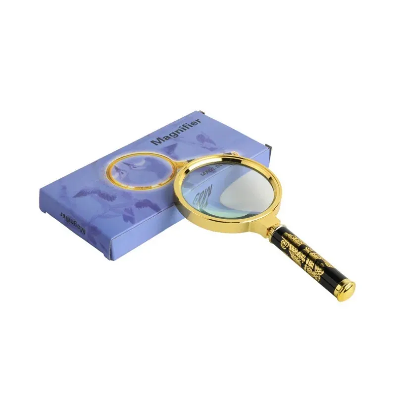 5x ingrandimento in vetro Golden Dragon Higgrefier Mini microscopio da tasca lettura di gioielli lettura di gioielli