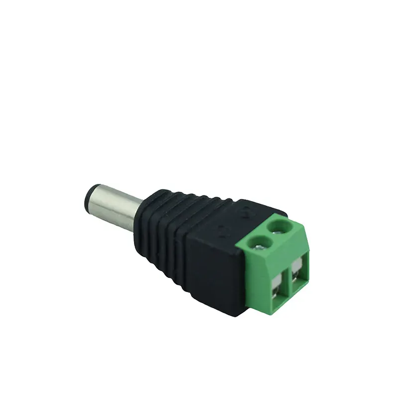 12V 2.1 x 5.5mm DC Power Male Plug Jack Adapter Connector Plug for CCTV single color LED Light