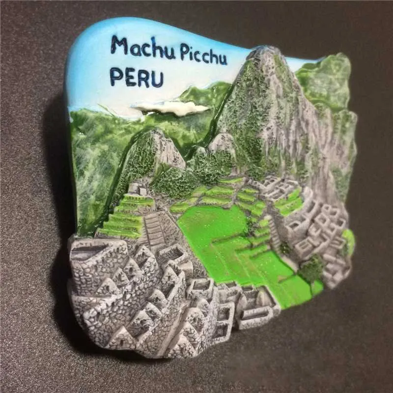 fridge Magnesy Peru Lodówka naklejki Podróżujące pamiątki Machu Picchu Lodówka Magnesy