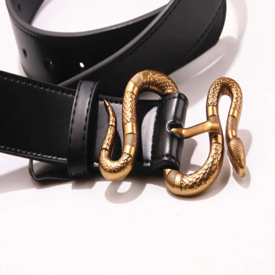 Couleur de couleur noire chaude Luxury High Quality Cowde Designer ceintures Fashion Boucle de serpent de serpent authentique ceinture pour femmes