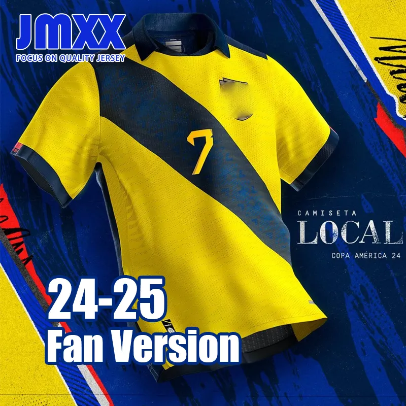 JMXX 24-25 Jerseys de fútbol Ecuador Home Away Third Preat Match Training Special Mens Uniforms Jersey Man Camisa de fútbol 2024 2025 Versión de fanáticos