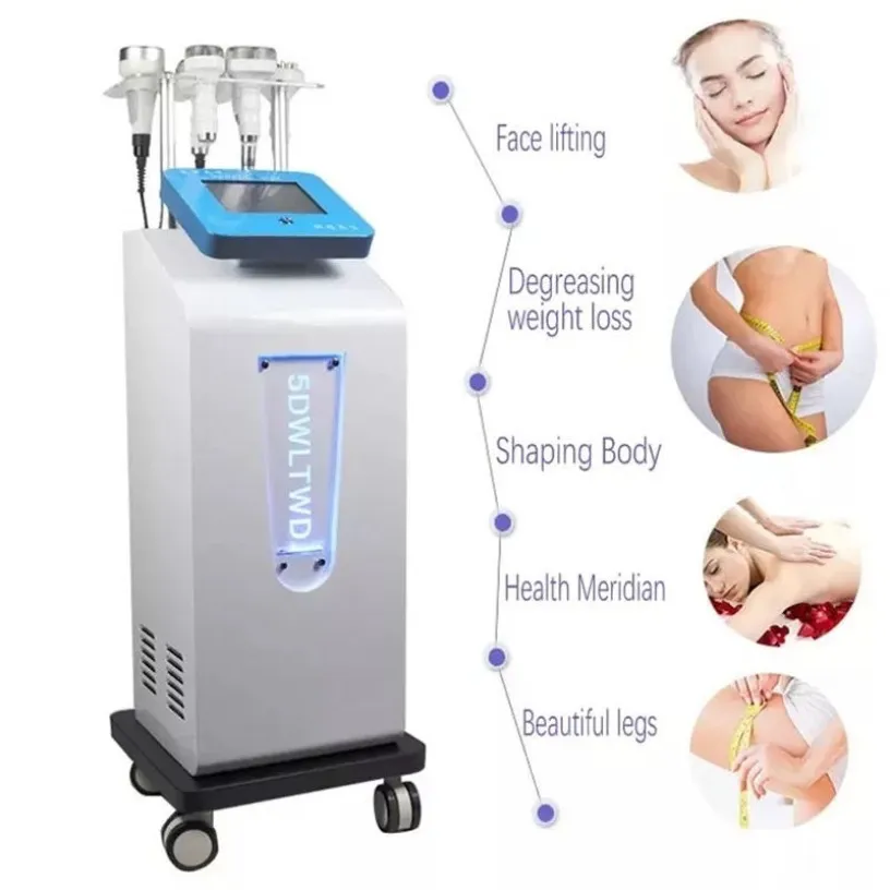 Bantmaskin koreansk anti rynka hud blekning lymfatisk dränering ansikts spa -maskiner med RF ultraljud termisk massage