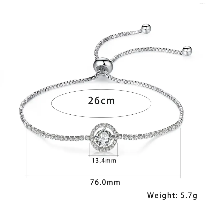 Bracelets de liaison bijoux de mode Holy Light Micro-instruction Bracelet réglable de zircon de la traction du disque autrichien